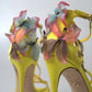 Dolce & Gabbana Yellow Butterfly Applique Sandals Shoes