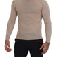 Dolce & Gabbana Beige Virgin Wool Crew Neck Pullover Sweater