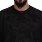 Dolce & Gabbana Black Polyester Crewneck Pullover Sweater