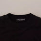 Dolce & Gabbana Black Polyester Logo Men Pullover Sweater