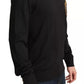 Dolce & Gabbana Black Wool Silk Napoleon Gold Sweater