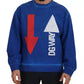 Dolce & Gabbana Blue DGWAY Cotton Crewneck Pullover Sweater