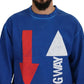 Dolce & Gabbana Blue DGWAY Cotton Crewneck Pullover Sweater