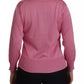 Dolce & Gabbana Pink 100% Silk Button Down Cardigan Sweater