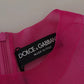 Dolce & Gabbana Fuchsia Polyester Crewneck Pullover Sweater