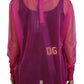 Dolce & Gabbana Fuchsia Polyester Crewneck Pullover Sweater