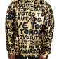 Dolce & Gabbana Gold Logo Print Turtleneck Pullover Sweater