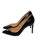 Christian Louboutin Pigalle 85 Black Leather High Heel Pumps