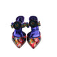 Christian Louboutin Miss Goldora 85 Embellished Buckle Multicolour Mule Heels