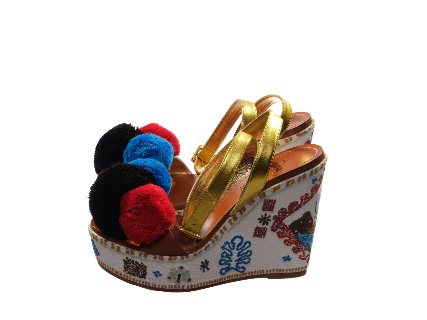 Christian Louboutin Cycladissimo 120 Multicolour High Heel Wedge