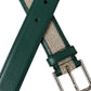 Dolce & Gabbana Green Beige Leather Weaved Metal Buckle Belt