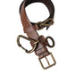 Dolce & Gabbana Brown Calf Leather Gold Metal Buckle Belt Men