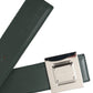 Dolce & Gabbana Green Calf Leather Square Metal Buckle Belt