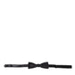 Dolce & Gabbana Black Silk Adjustable Neck Men Bow Tie