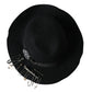 Dolce & Gabbana Black Embellished Fedora Wide Brim Hat Men