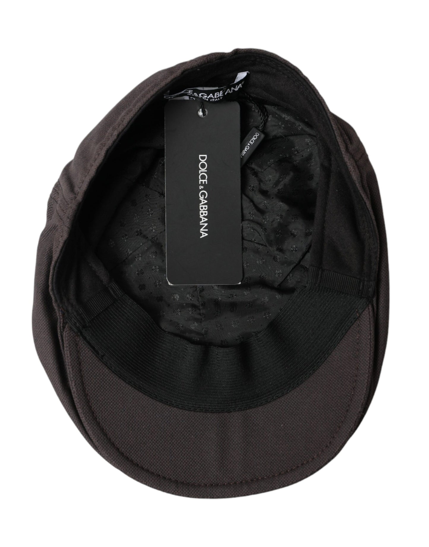 Dolce & Gabbana Brown Nylon Cloth Newsboy Hat Men