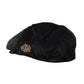 Dolce & Gabbana Black Corduroy Crown Newsboy Hat Men