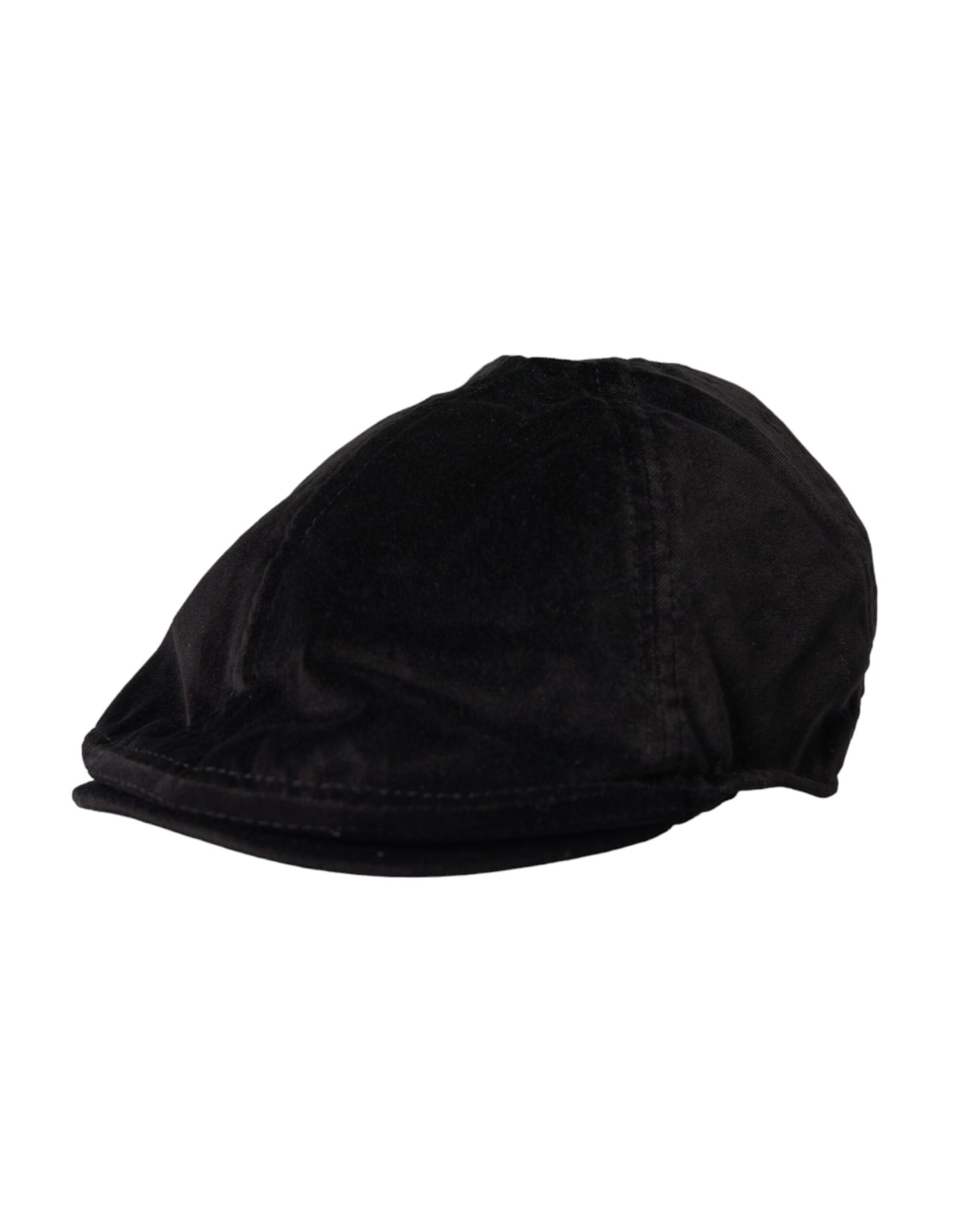 Dolce & Gabbana Black Crown Cotton Newsboy Hat Men