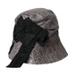 Dolce & Gabbana Black Gray Patterned Leather Bucket Hat