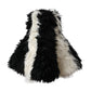 Dolce & Gabbana Black White Stripes Mohair Fur Bucket Hat