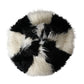 Dolce & Gabbana Black White Stripes Mohair Fur Bucket Hat