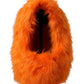 Dolce & Gabbana Orange Faux Fur Whole Head Wrap Hat