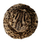 Dolce & Gabbana Brown Leopard Fur Women Bucket Hat