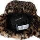 Dolce & Gabbana Multicolor Leopard Fur Trapper Women Hat