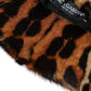 Dolce & Gabbana Brown Leopard Fur Women Bucket Hat