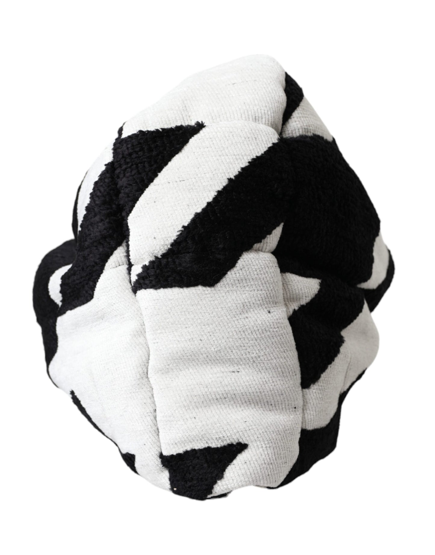 Dolce & Gabbana Black White Wool Whole Head Wrap Hat