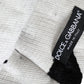 Dolce & Gabbana Black White Wool Whole Head Wrap Hat