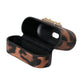 Dolce & Gabbana Brown Leopard Calf Leather Logo Plaque Airpods Case