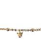 Dolce & Gabbana Gold Tone Brass Chain MY DOG Heart Bracelet