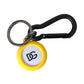 Dolce & Gabbana Yellow Rubber DG Logo Round Brass Metal Keyring Keychain