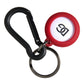 Dolce & Gabbana Red Rubber DG Logo Round Metal Brass Keyring Keychain