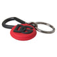 Dolce & Gabbana Red Rubber DG Logo Round Metal Brass Keyring Keychain