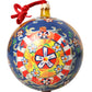 Dolce & Gabbana Gold Tone Carretto Print Round Ornament Christmas Ball