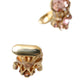 Dolce & Gabbana Gold Tone 925 Sterling Silver Crystal Cufflink