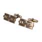 Dolce & Gabbana Gold Plated Brass Square Pin Men Cufflinks