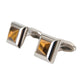 Dolce & Gabbana Silver Plated Brass Pin Crystal Cufflinks