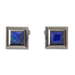 Dolce & Gabbana Silver Plated Brass Pin Crystal Cufflinks