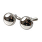 Dolce & Gabbana Silver Plated Brass Round Pin Men Cufflinks