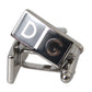 Dolce & Gabbana Silver Plated Metal Brass DG Logo Pin Cufflinks