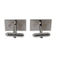 Dolce & Gabbana Silver Plated Metal Brass DG Logo Pin Cufflinks