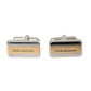 Dolce & Gabbana Silver Gold Plated Brass DG Logo Pin Cufflinks