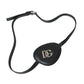 Dolce & Gabbana Black Calfskin Leather Metal DG Logo Eye Patch