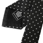 Dolce & Gabbana Black White Polka Dots 100% Silk Necktie Face Mask