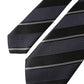 Dolce & Gabbana Black White Stripes Silk Adjustable Tie