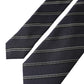 Dolce & Gabbana Black White Stripes Silk Adjustable Tie