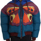 Dolce & Gabbana Multicolor Butterfly Hooded Puffer Jacket